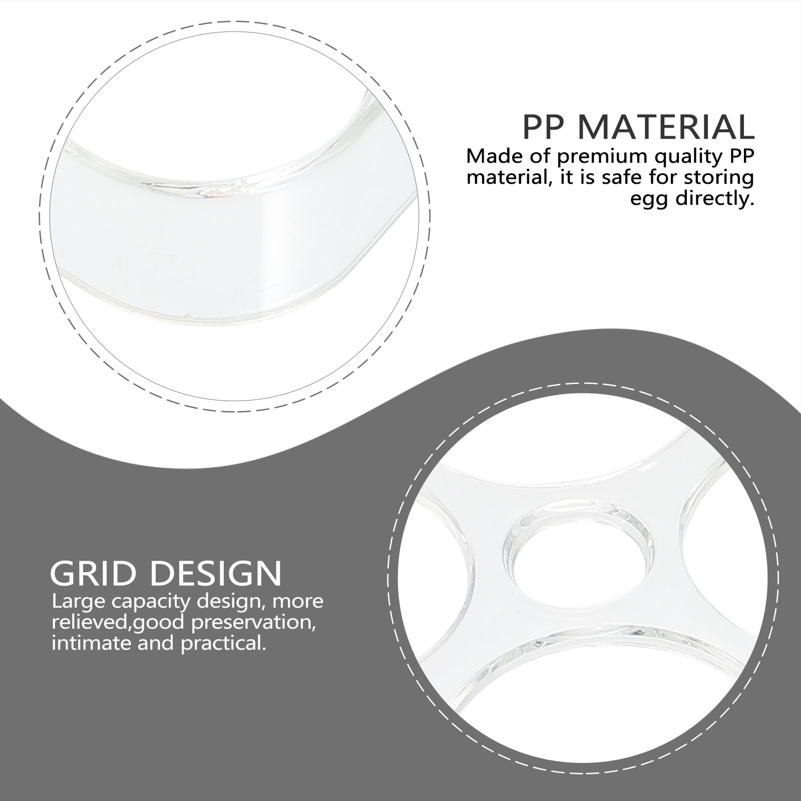 6/8grids Holder Egg Container Egg Holder for Refrigerator Egg Storage Box Egg Holder Tray Egg Storage - Image 11