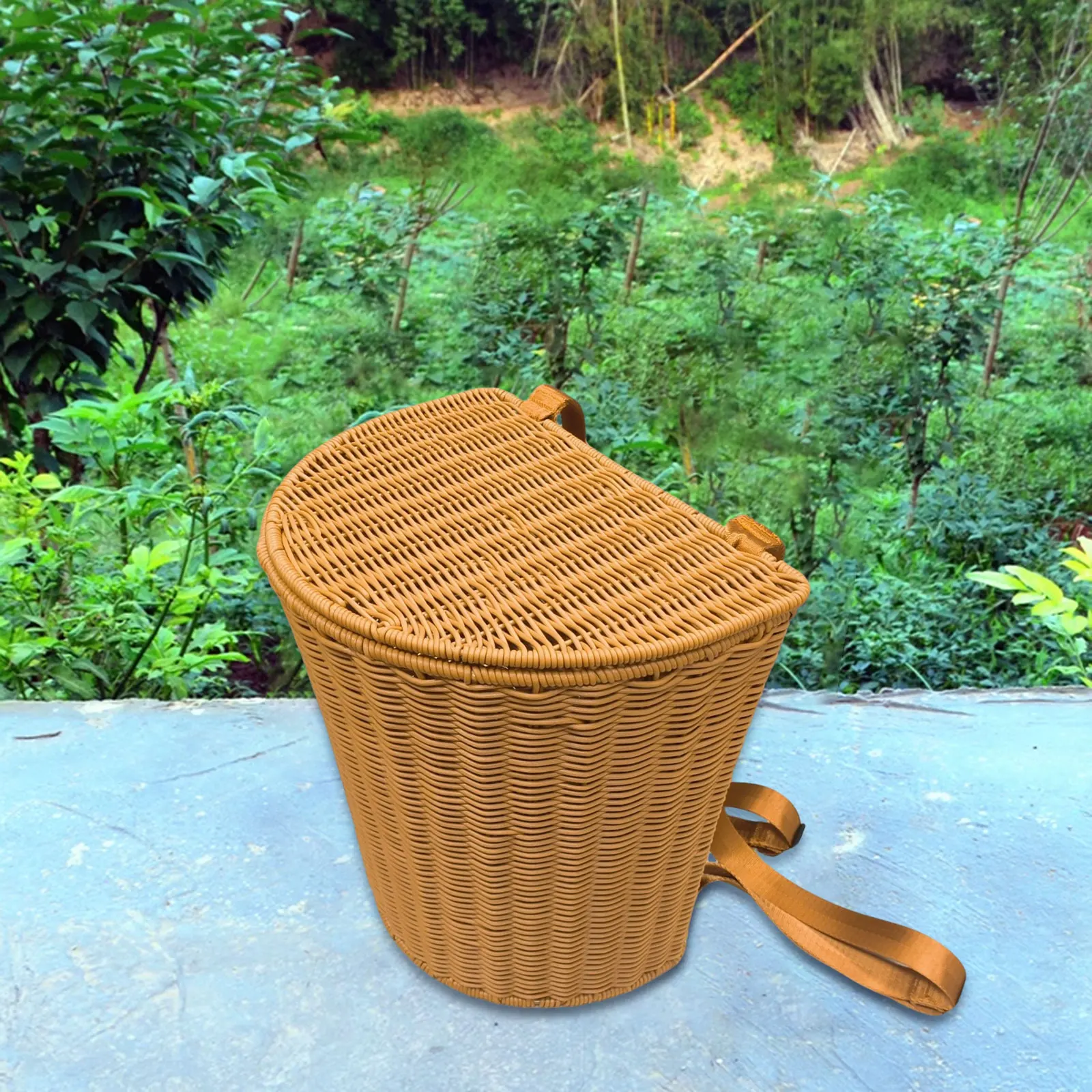Handwoven Back Basket Easter Picnic Basket Multi-use Foraging Basket Shopping Basket for Tea Picking Candy Storage Vegetables - Image 3