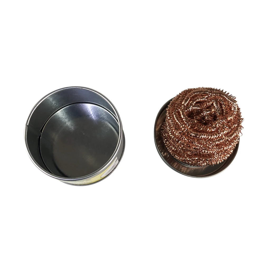 Cleaning Ball Desoldering Soldering Iron Mesh Filter Cleaning Nozzle Tip Copper Wire Cleaner Ball Metal Dross Box Clean Ball - Image 6