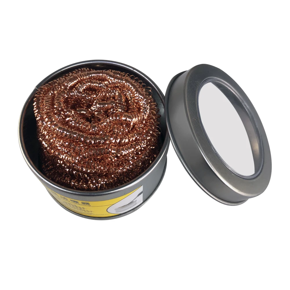 Cleaning Ball Desoldering Soldering Iron Mesh Filter Cleaning Nozzle Tip Copper Wire Cleaner Ball Metal Dross Box Clean Ball - Image 18