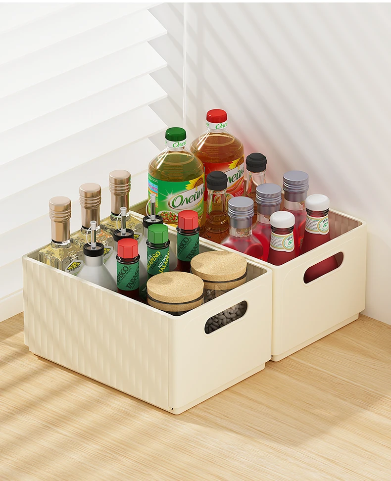 WORTHBUY Multi-functional Foldable Plastic Storage Box Kitchen Storage Organization Seasoning Jar Organizer Box Food Contianer - Image 38
