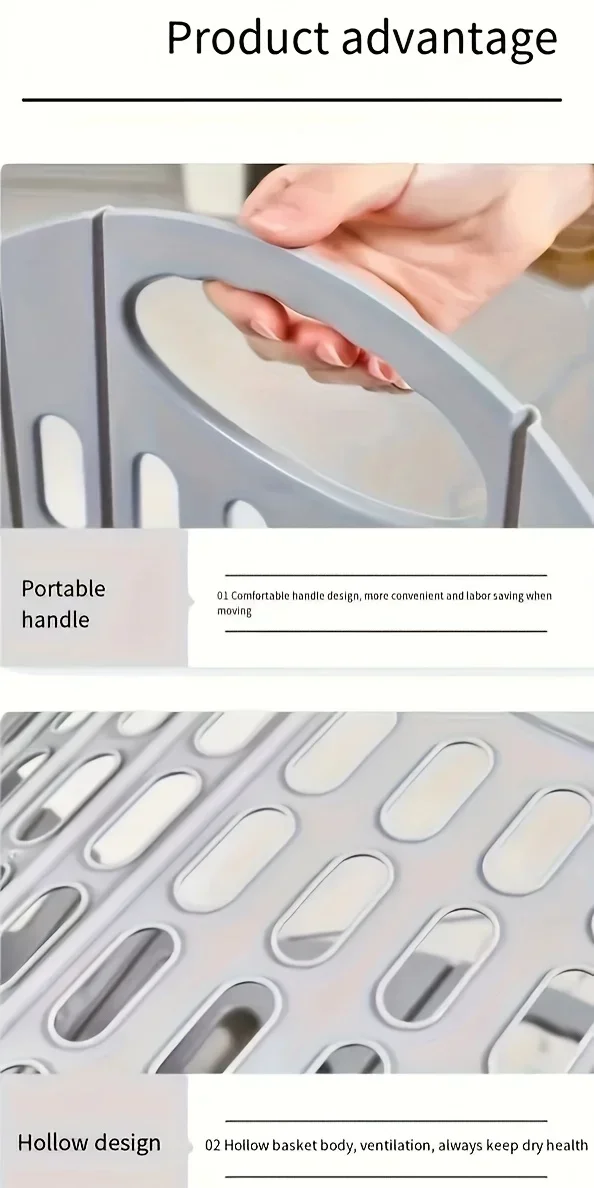 1pc Collapsible Laundry Hamper, High Capacity Portable Fabric Basket, Space Saving Foldable Storage Bin for Bathroom Bedroom - Image 13
