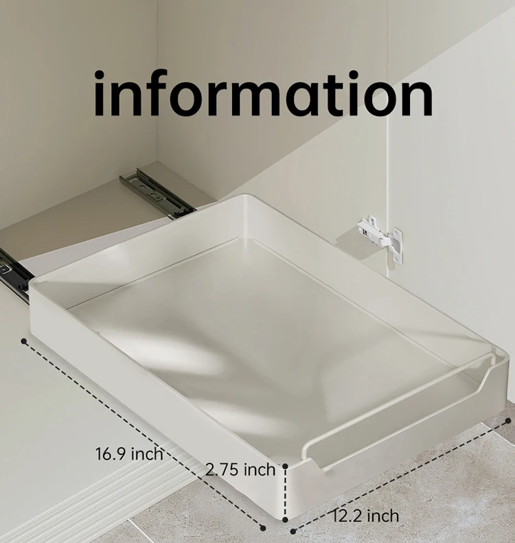 Kitchen Storage Box with Sliding Rail Pull-out Cabinet Storage Rack Spice Pantry Shelves Drawer Kitchen Organizer Basket - Image 24