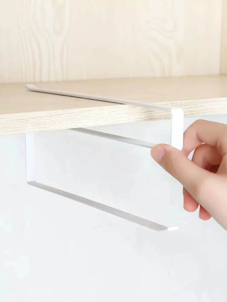 No Punching Kitchen Paper Towel Holder Cabinet Hanger Wall Mounted Toilet Roll Storage Rack Bathroom Accessories - Image 11