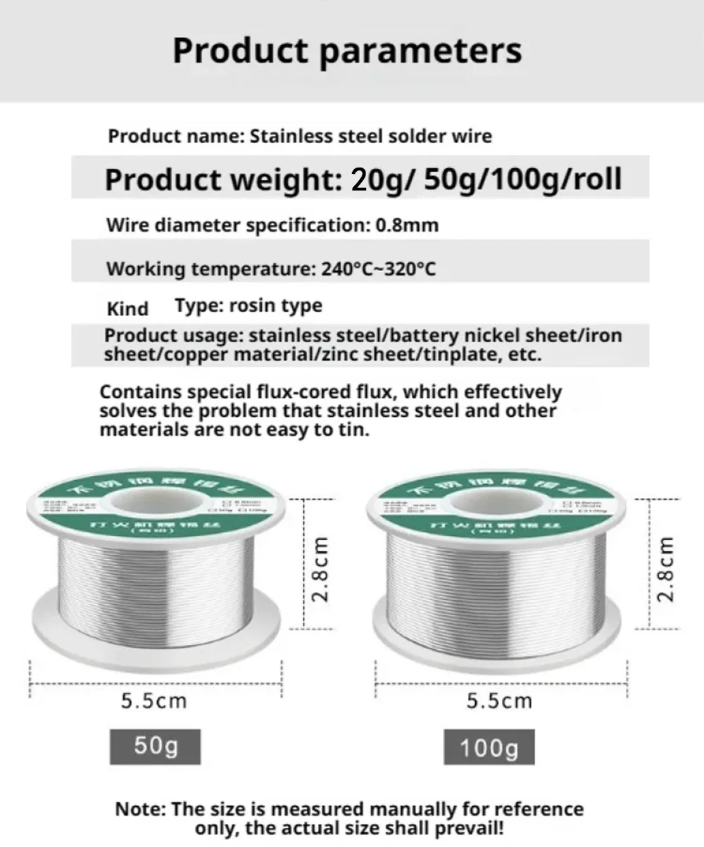 0.8mm 1.0mm 20g 50g 100g Soldering Tin Wire Tin Melt Rosin Core Solder Soldering Wire Roll No-clean FLUX 2.0% - Image 7