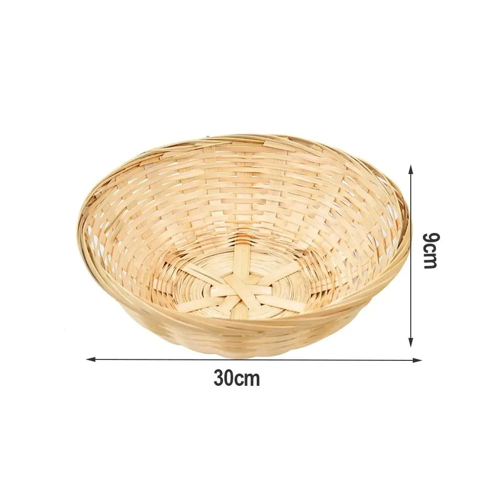 Vegetable Food Storage Basket Bread Fruit Round Dustpan Decorative Woven Basket Desktop Decoration Egg Basket - Image 12