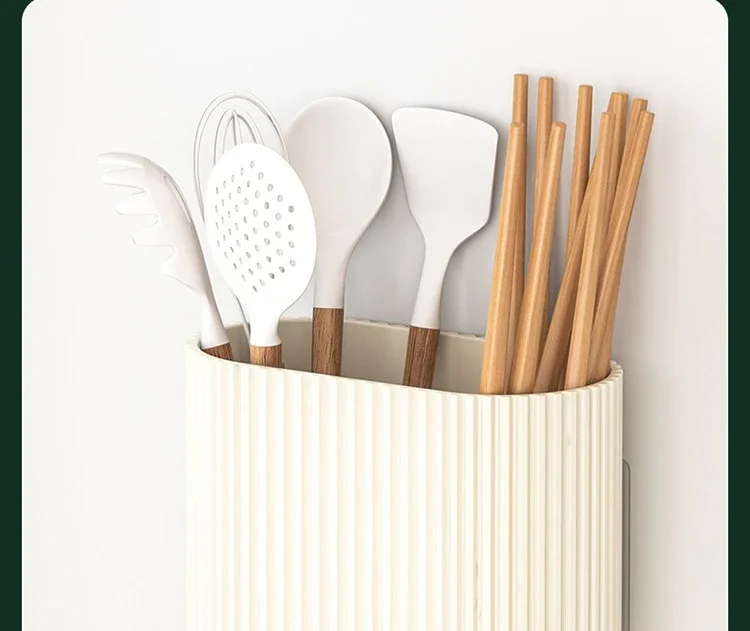 Household Kitchen Wall Mount Chopsticks Holder Drain Dry Utensil Organizer No Drill Kitchen Countertop Storage for Spoon Fork - Image 13