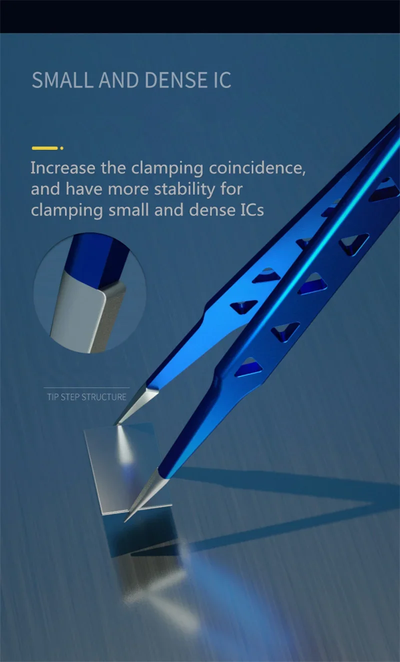 MECHANIC Aac-14/15 High Precision Stainless Steel Tweezers Hole Heat Dissipation for Phone Repair Flying Wire Spot Welding Clip - Image 21
