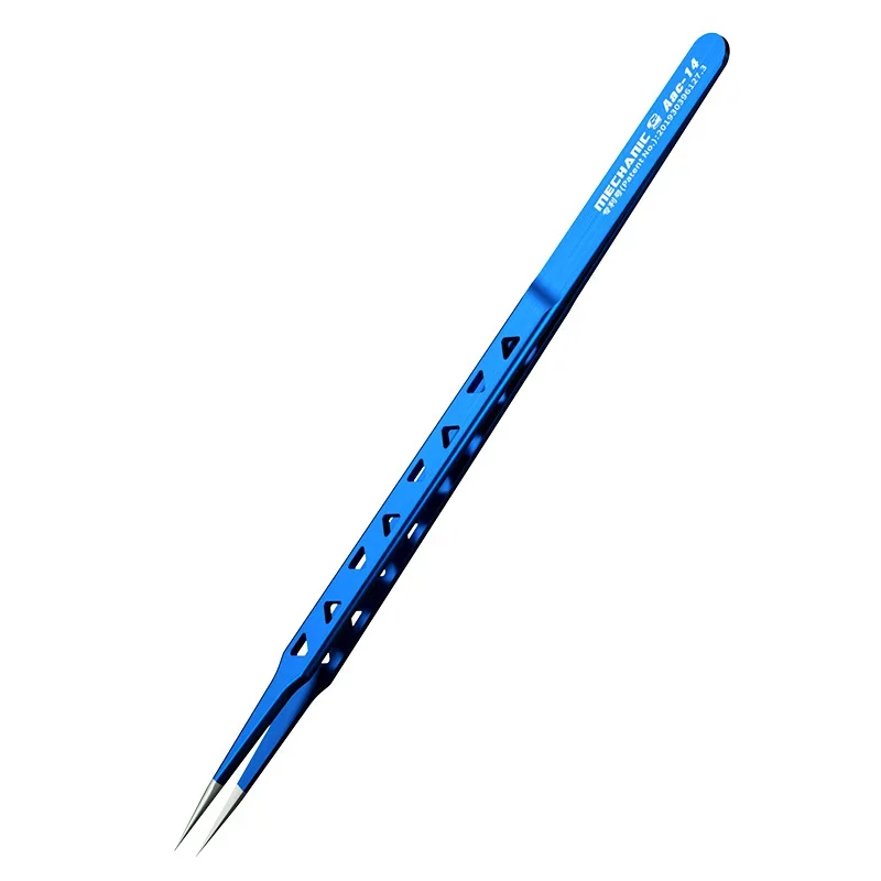 MECHANIC Aac-14/15 High Precision Stainless Steel Tweezers Hole Heat Dissipation for Phone Repair Flying Wire Spot Welding Clip - Image 9