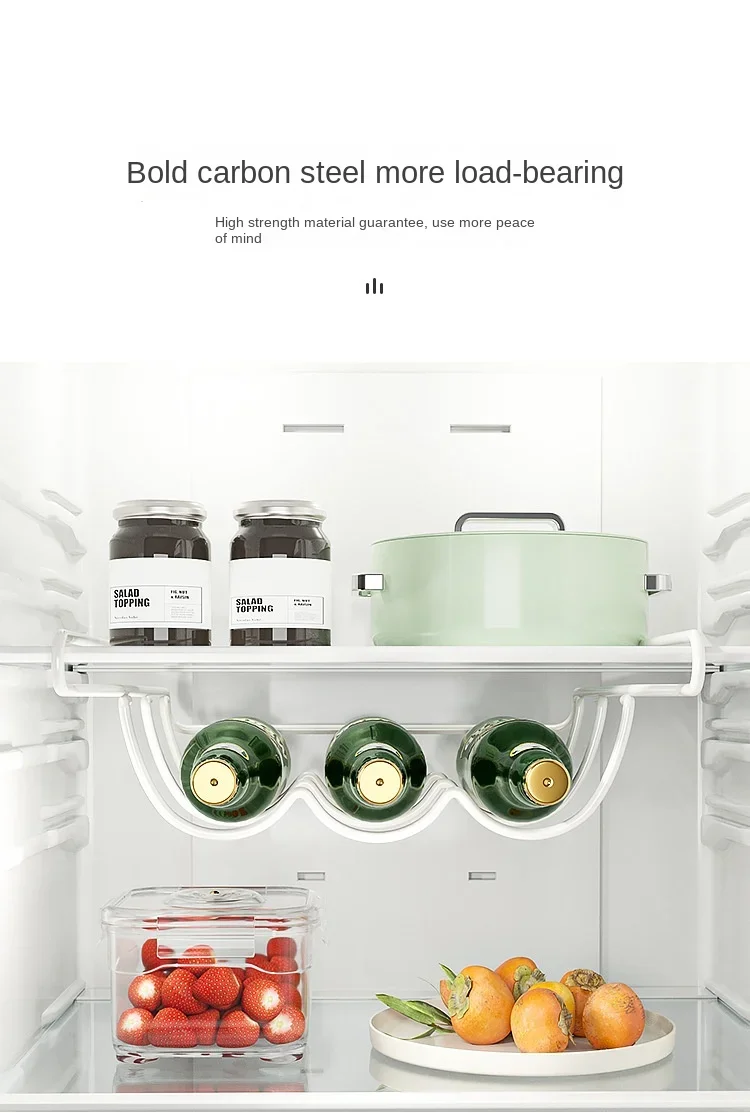 Creative Home Furnishing Accessories Beer Bottle Fridge Organizer Wine Display Shelf Holder Hook Refrigerator Storage Rack - Image 9