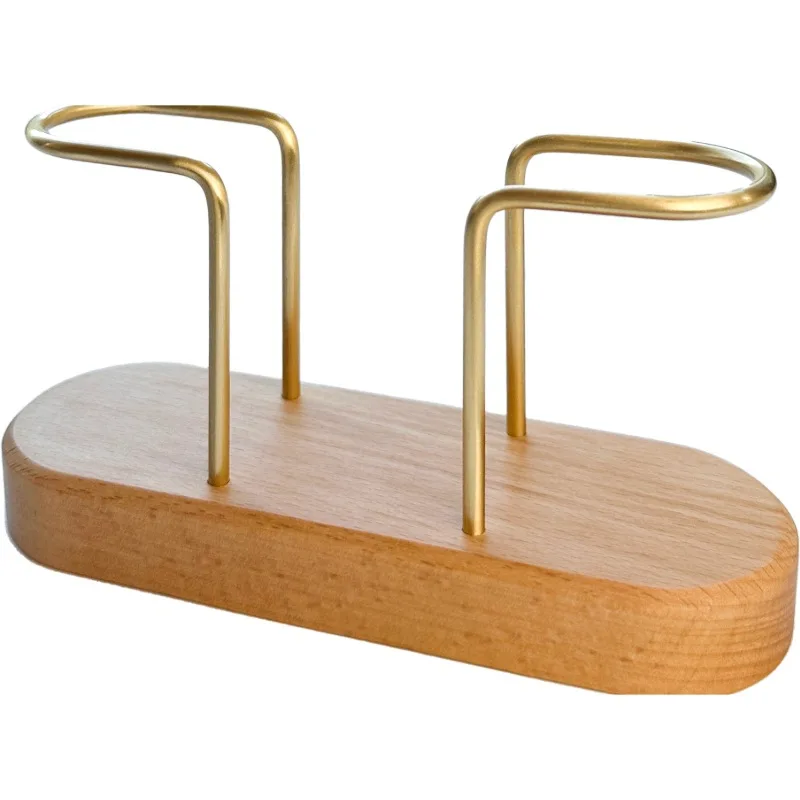 HeMu Walnut Wood & Brass 2-in-1 Napkin Holder with Toothpick Dispenser – Elegant Table Organizer for Kitchen, Dining Room & Cafe - Image 8