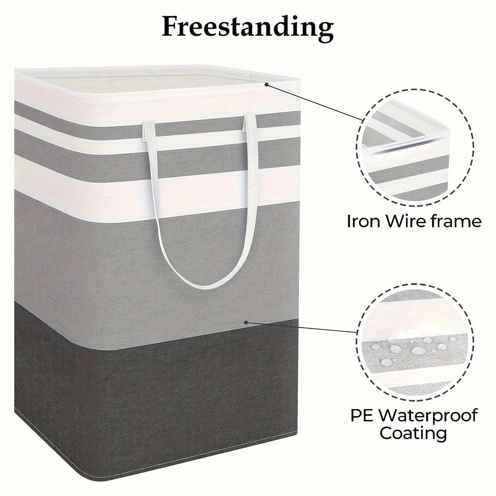 75L Laundry Baskets Large Capacity Dirty Clothes Hamper With Handles Durable Bathroom Clothes Storage Basket For Home Dorm Hotel - Image 16