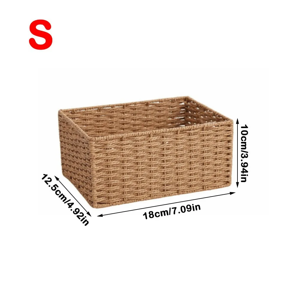 New Large Capacity Woven Storage Basket Handmade Reusable Clothing Storage Basket Snack Sundries Organizer - Image 7