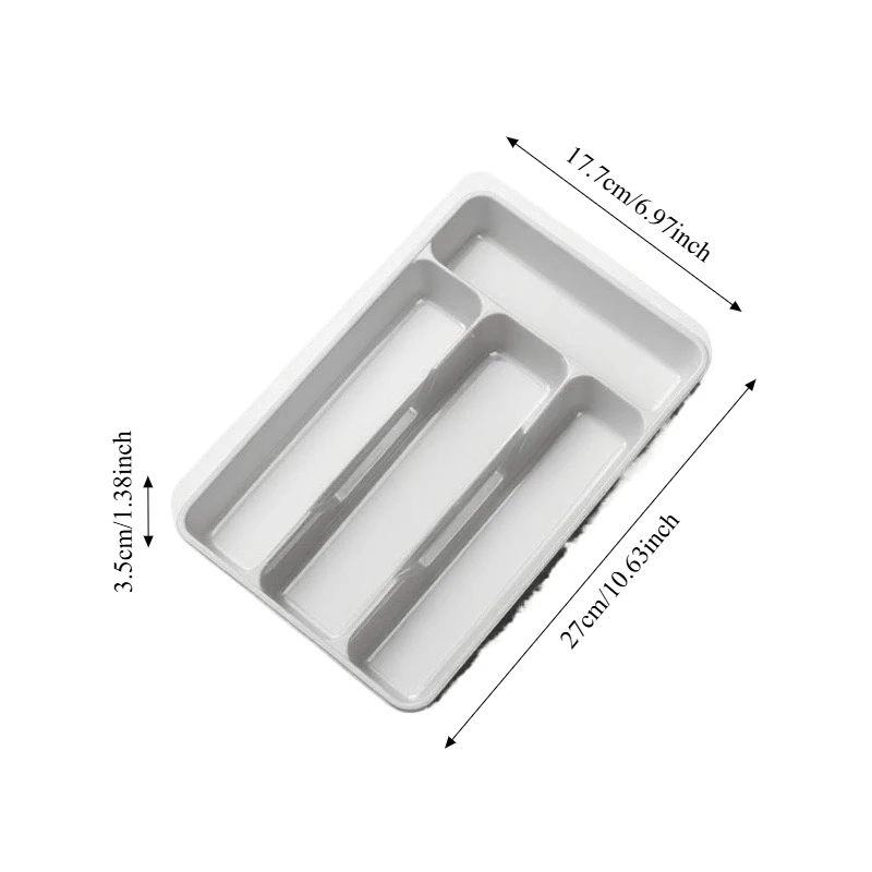 Kitchen Drawer Organizer Adjustable Divider Storage Box for Utensils Cutlery Knife Fork Spoon Chopsticks Cabinet Built In Tray - Image 8