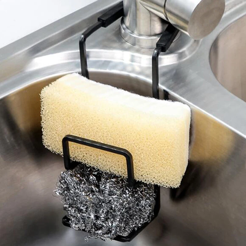 1/2pcs Stainless Steel Sink Sponges Holder Self Adhesive Drain Drying Rack Kitchen Wall Hooks Accessories Storage Organizer - Image 8