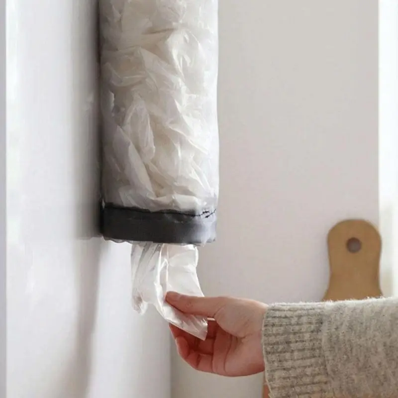 3/2/1PC Home Grocery Bag Holder Wall Mount Plastic Bag Holder Dispenser Hanging Storage Garbage Bag Kitchen Garbage Organizers - Image 4