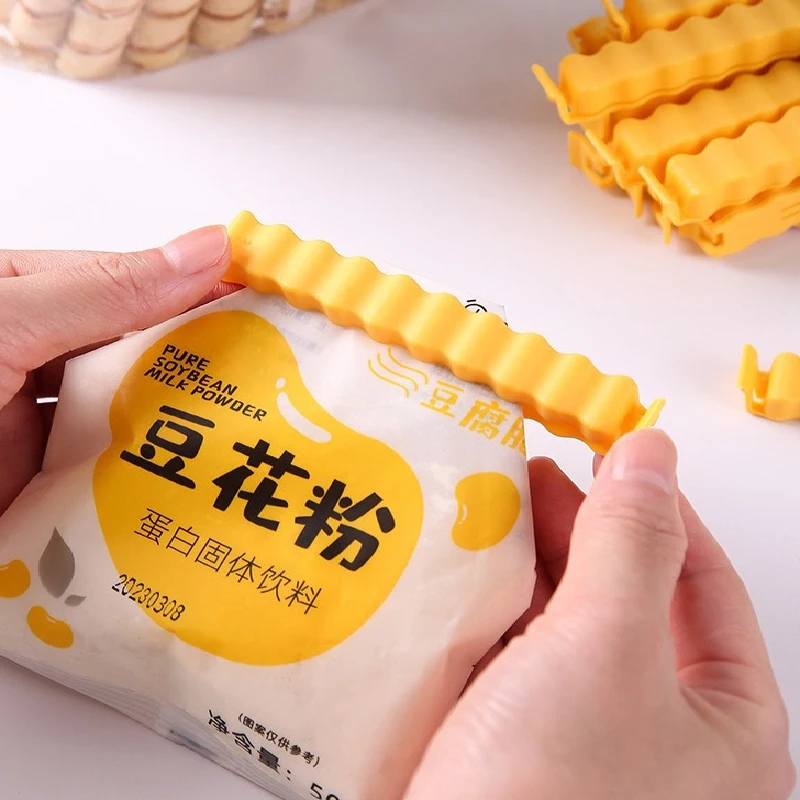 12PCS Magnetic Refrigerator Snack Sealing Clamps French Fry Shape Food Mini Clips for Sealing Plastic Bags - Image 4