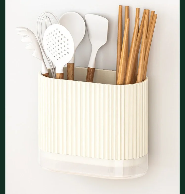 Household Kitchen Wall Mount Chopsticks Holder Drain Dry Utensil Organizer No Drill Kitchen Countertop Storage for Spoon Fork - Image 19