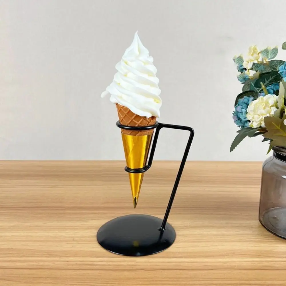High-quality Iron Ice Cream Holder Display Rack Ice Cream Sweet Cone Holder Sweet Cone Sundae Dessert Stand Kitchen - Image 12