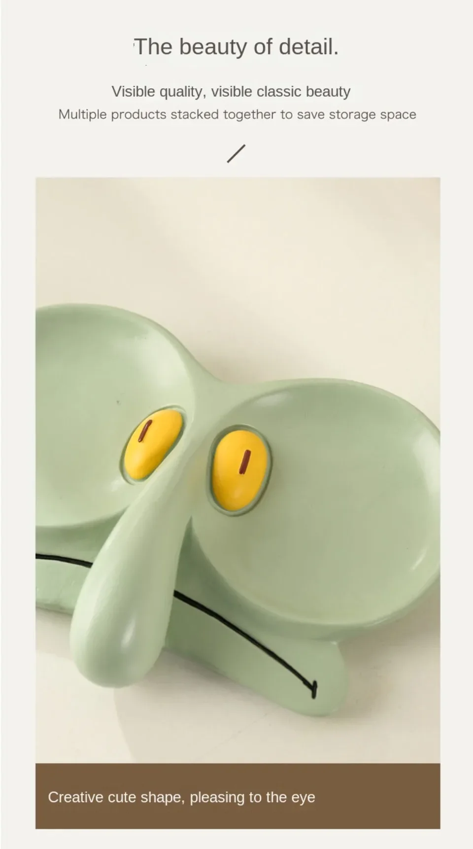 Cartoon Tray Sponges Baby Octopus Brother Glasses Frame Jewelry Box Storage Tray Decoration Cute Office Desktop Decorative Tray - Image 17