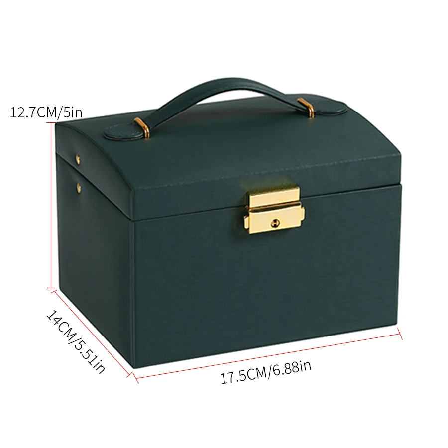 1PC, lock arch three-layer jewelry box, suitable for all kinds of jewelry storage - Image 6