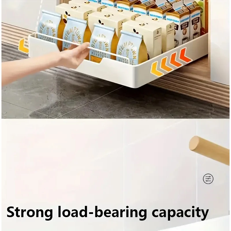 New Kitchen Storage Rack with Slide Rails Pull-out Kitchen Drawer Type Storage Tray Spice Box Storage Rack Cabinets Organizer - Image 32