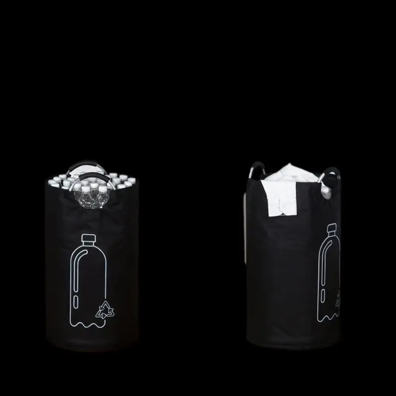 Big Space 82L Bottle Collection Basket with Comfortable Aluminum Handle, Folding Waste Bottle Storage, Recycling Bin. - Image 2