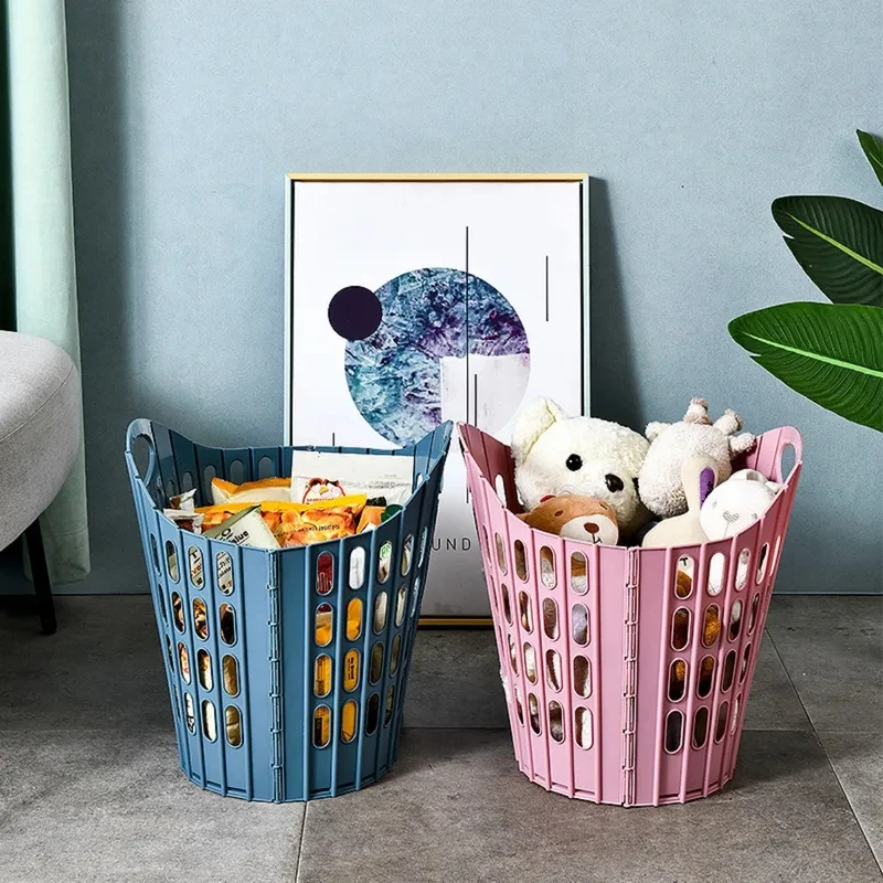 1pc Collapsible Laundry Hamper, High Capacity Portable Fabric Basket, Space Saving Foldable Storage Bin for Bathroom Bedroom - Image 4