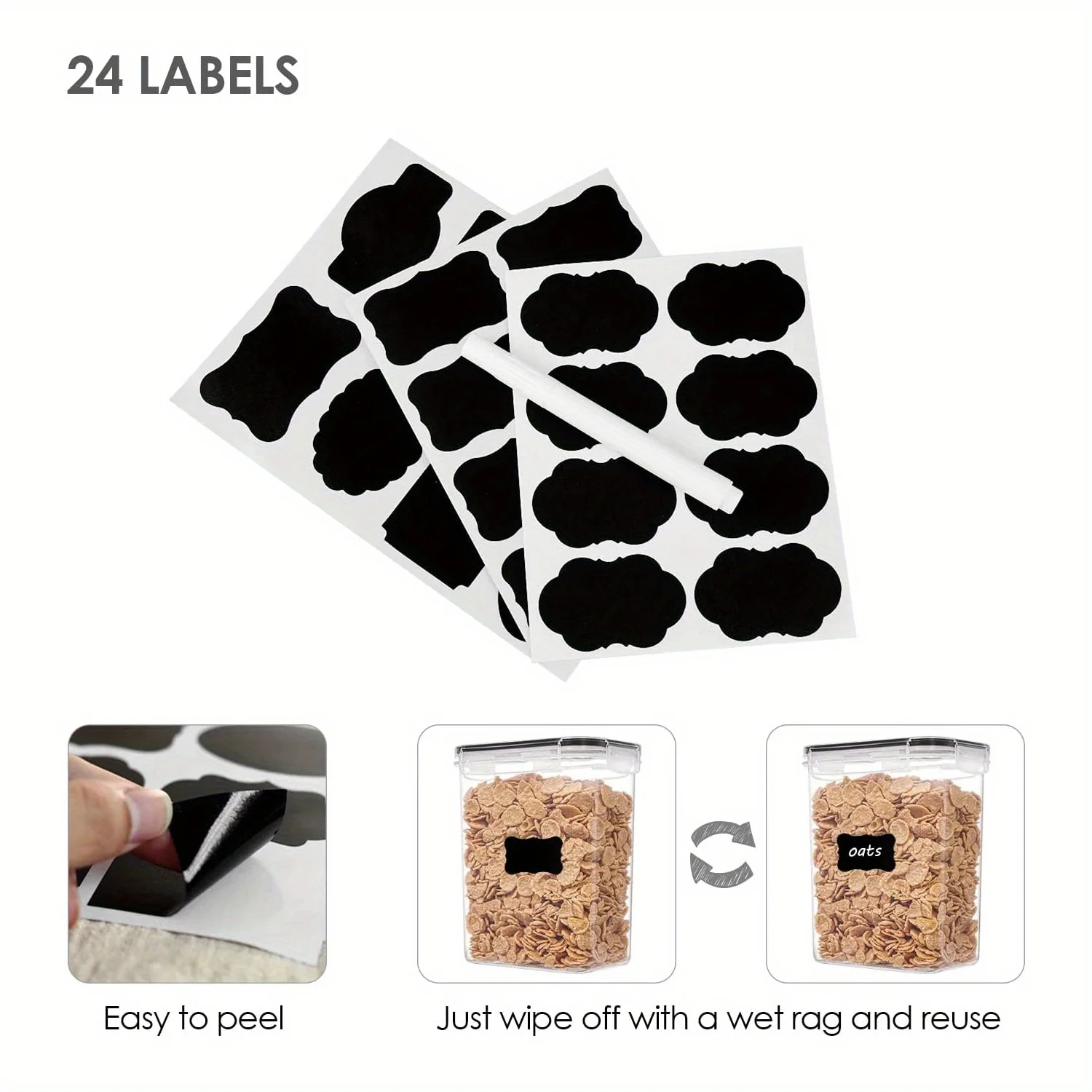 6Pcs Airtight Food Storage Containers Kitchen Pantry Storage Containers For Sugar, Flour And Baking Supplies Kitchen Accessories - Image 9