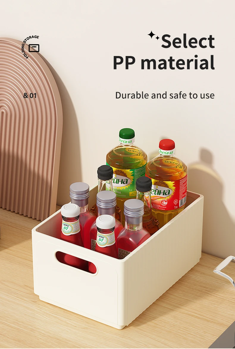 WORTHBUY Multi-functional Foldable Plastic Storage Box Kitchen Storage Organization Seasoning Jar Organizer Box Food Contianer - Image 24