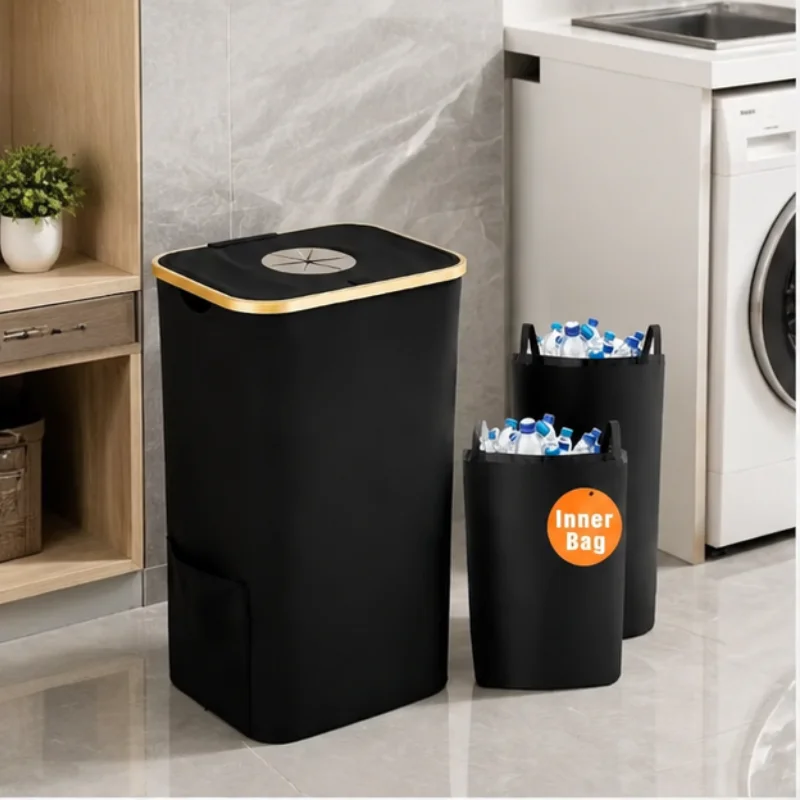 2PCS Folding Bottle Storage Basket, Recyclable Tote Bag for Home Indoor Use, Empty Bottle Organizer, Wastewater Collection Bag - Image 8