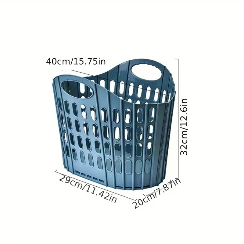 1pc Collapsible Laundry Hamper, High Capacity Portable Fabric Basket, Space Saving Foldable Storage Bin for Bathroom Bedroom - Image 6