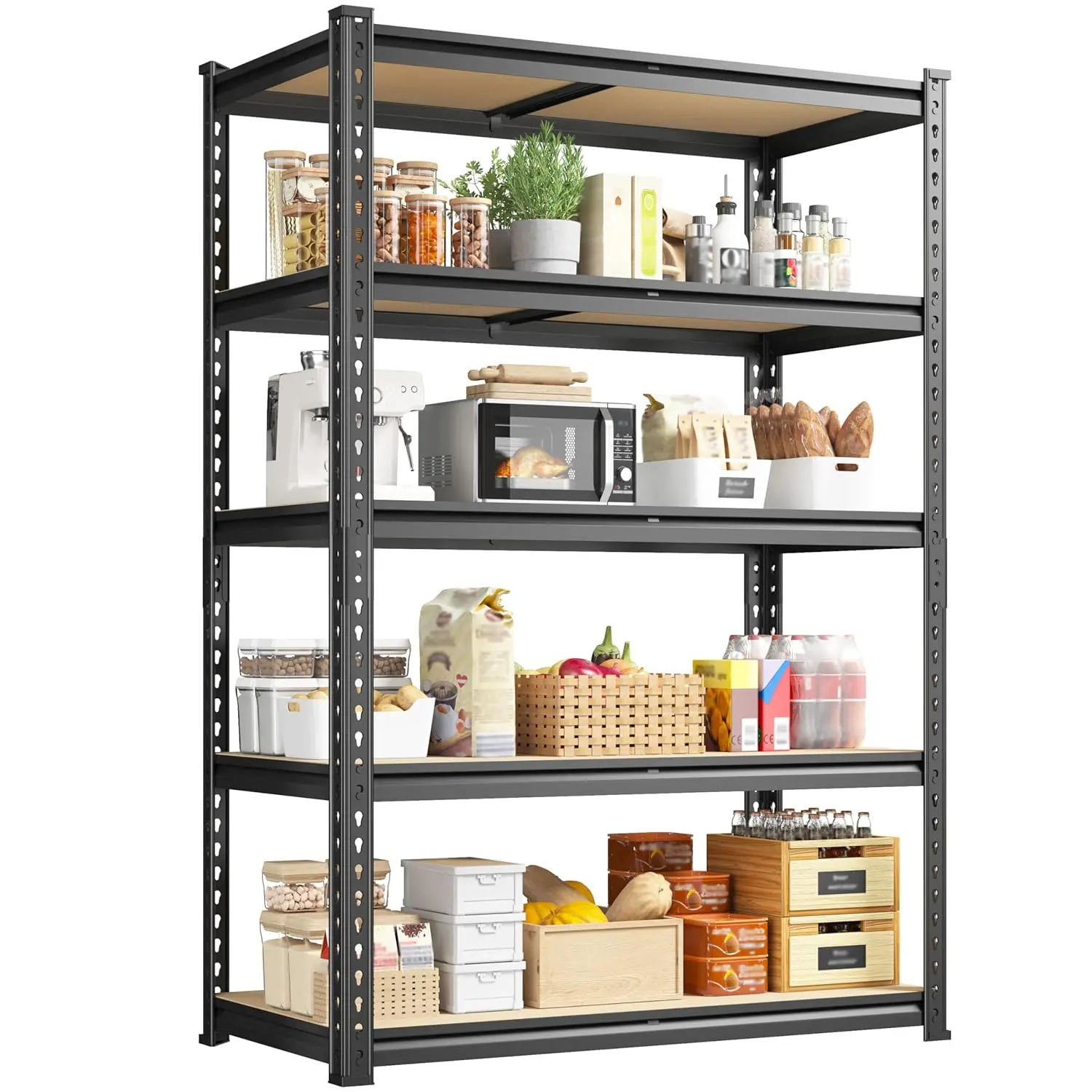 5-Tier Metal Storage Shelves 1980LBS Capacity Adjustable Pantry Shelving Unit for Kitchen And Pantry Organization Customized - Image 7