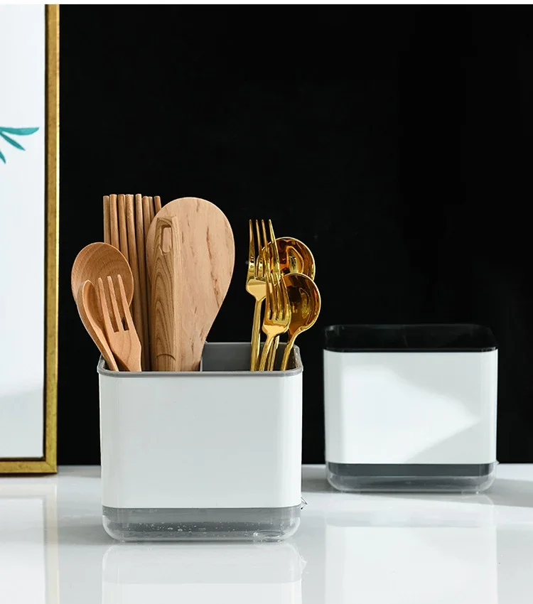 Kitchen Spoon Chopstick Storage Dish Drying Drain Basket Rack Box Drainer Cutlery Holder Shelf Organizer Home Accessories - Image 24