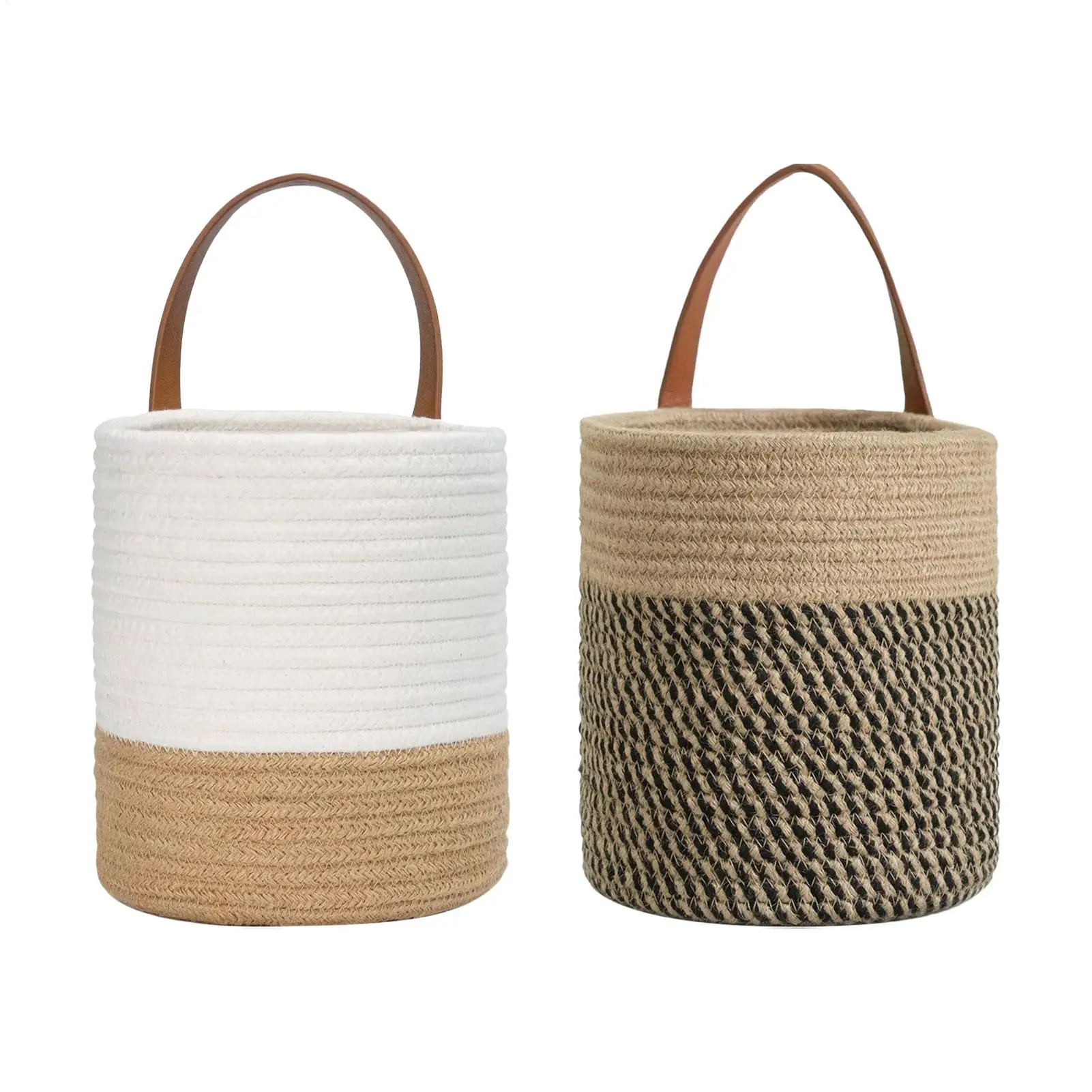 Rope Woven Baskets for Organizing Woven Rope Storage Basket Multifunctional Toy Basket for Desktop Nursery Office Bathroom Books - Image 2