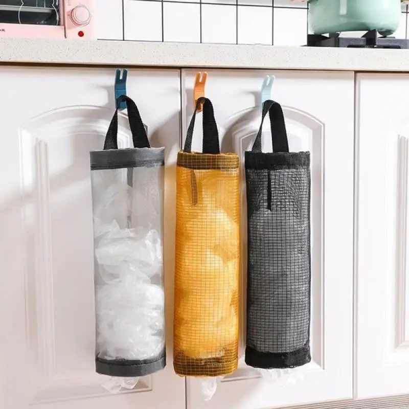 3/2/1PC Home Grocery Bag Holder Wall Mount Plastic Bag Holder Dispenser Hanging Storage Garbage Bag Kitchen Garbage Organizers - Image 2