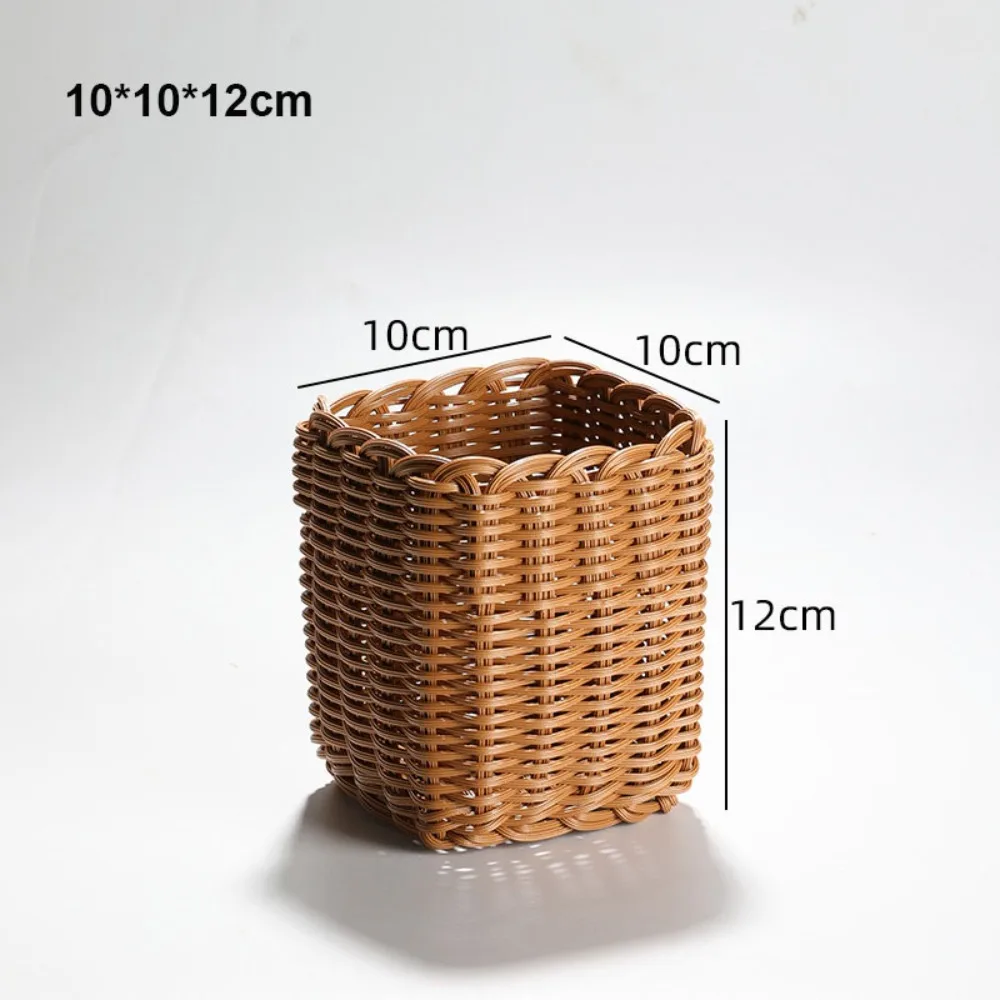 New Hardness Rattan Wicker Woven Serving Baskets Household 10 Styles Handwoven Bread Fruit Vegetables Basket Rattan Basket - Image 11