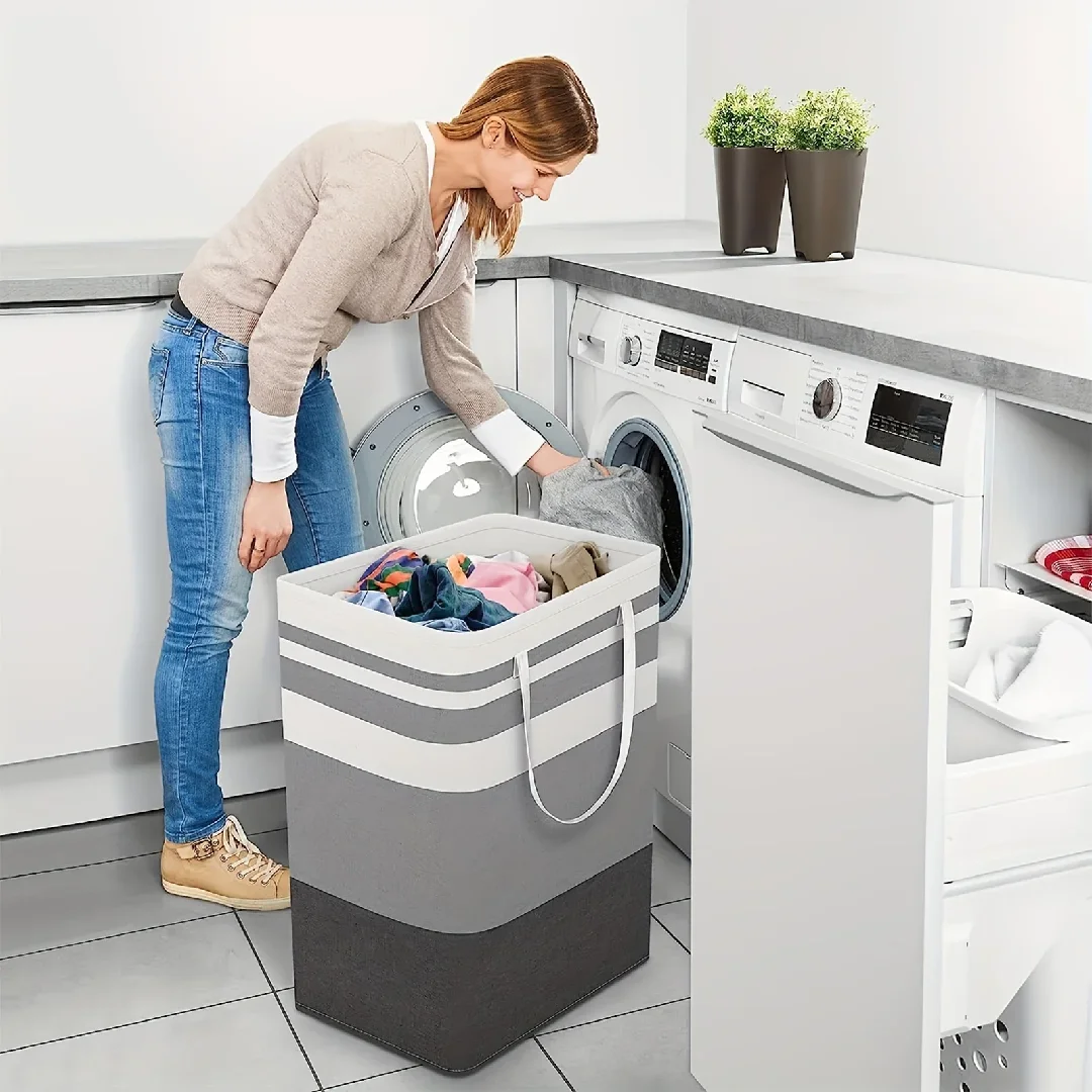 75L Laundry Baskets Large Capacity Dirty Clothes Hamper With Handles Durable Bathroom Clothes Storage Basket For Home Dorm Hotel - Image 6