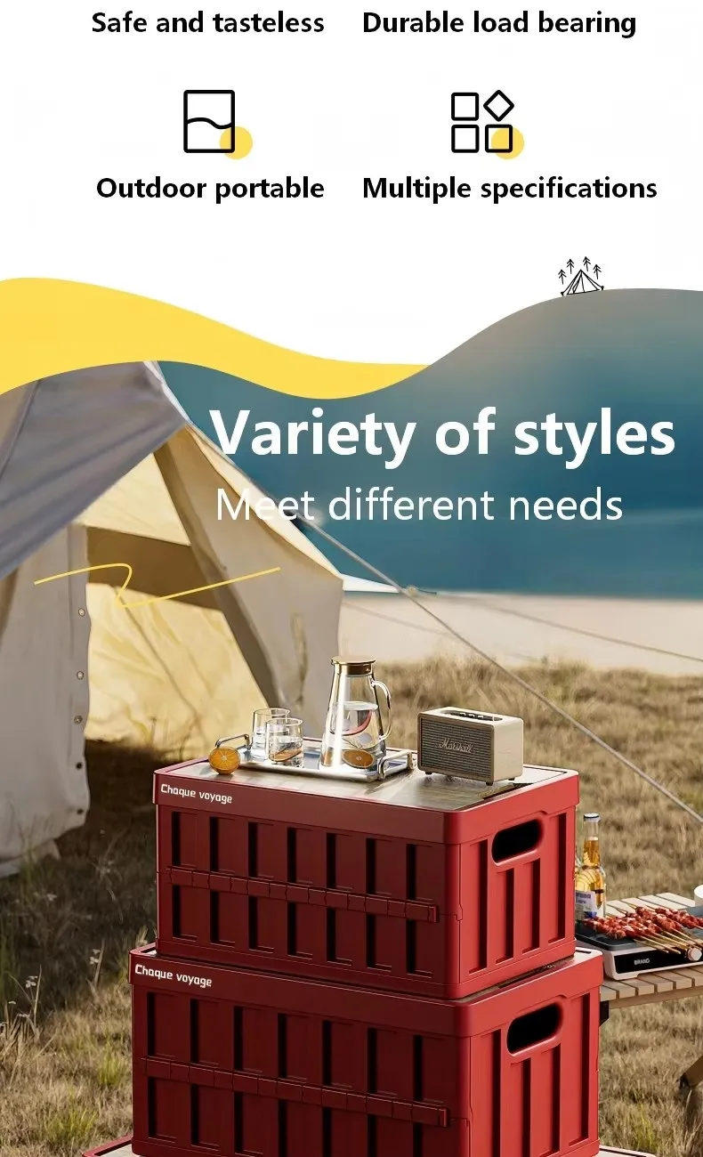 New Multi-Functional Outdoor Camping Picnic Party Storage Box Home Bedroom Organizing Folding Box Vehicle Trunk Moving Box - Image 19