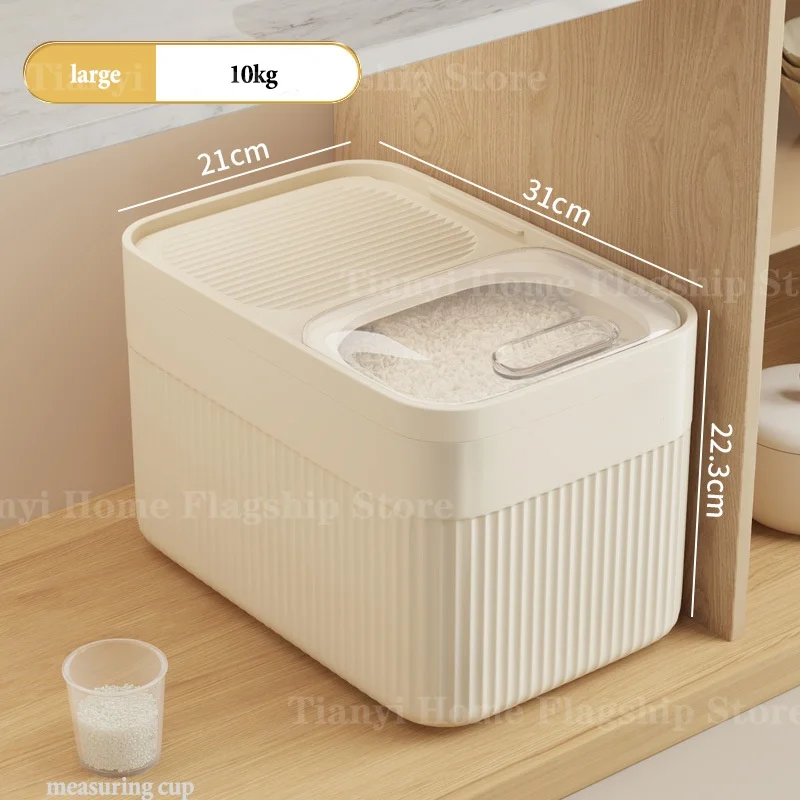 5/10/15KG Rice Storage Box Home with Lid Insect Proof Moisture Proof Rice Box Sealed Jar Kitchen Container Storing Dry Grain - Image 8