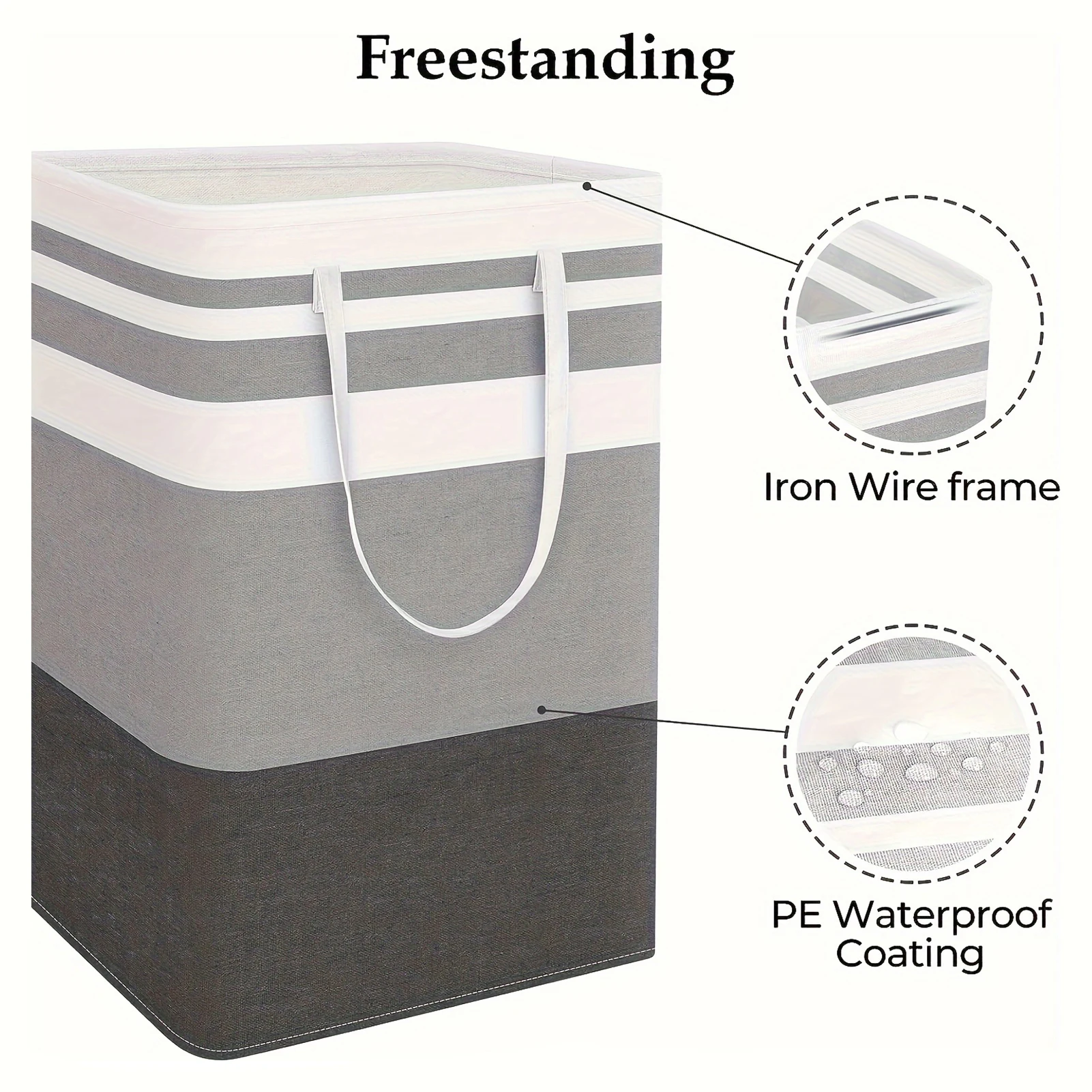 75L Large Laundry bags Baskets with Handles Durable Dirty Clothes Hamper Storage Basket for Home Dorm Hotels Laundry 2030 - Image 18