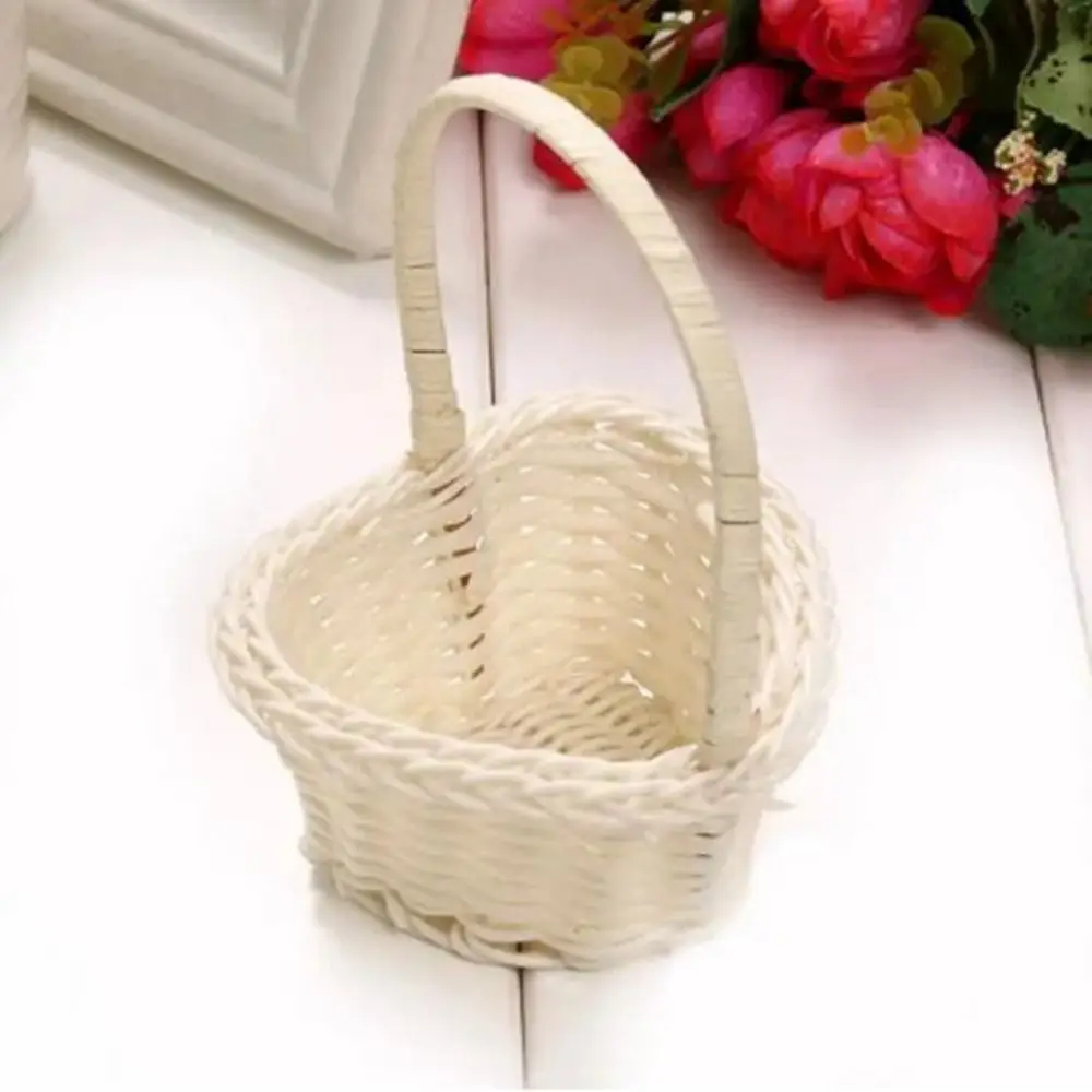 Beautiful Hand Made Flower Storage Basket Hand-Woven 3 Shapes Wicker Flower Basket Shopping Storage Hamper Basket - Image 3