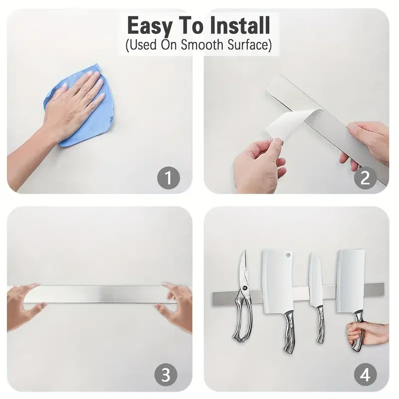 Professional Magnetic Strip Stainless Steel Magnetic Knife Holder Rack Kitchen Knife Shelf Bar 30 40 50 cm Kitchen Accessories - Image 6