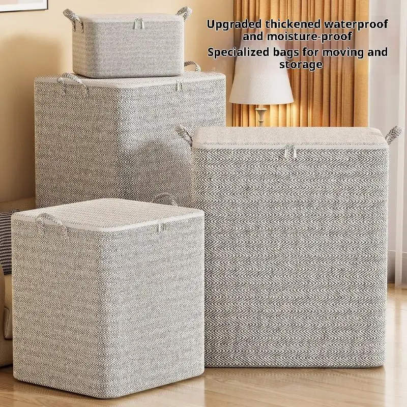Large Capacity Clothes Storage Box 220L with Lid Organizer Bag for Laundry Basket Home Closet Bedroom Storage Solution - Image 12