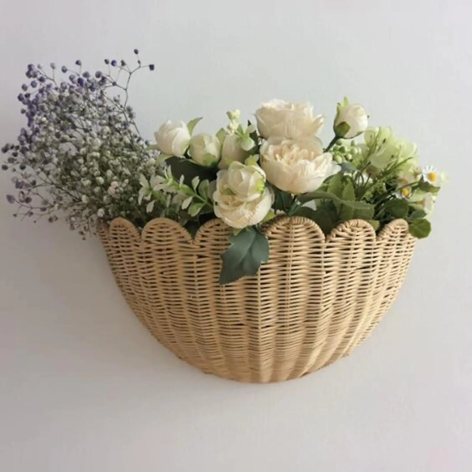 Woven Wall Hanging Basket Fruits Magazines Toys Portable Multifunctional Bin for Cabinet Farmhouse Bathroom Sundries Restaurant - Image 2