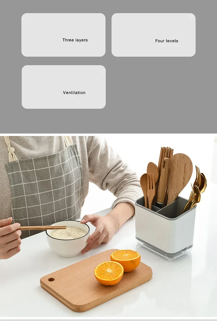Kitchen Spoon Chopstick Storage Dish Drying Drain Basket Rack Box Drainer Cutlery Holder Shelf Organizer Home Accessories - Image 19
