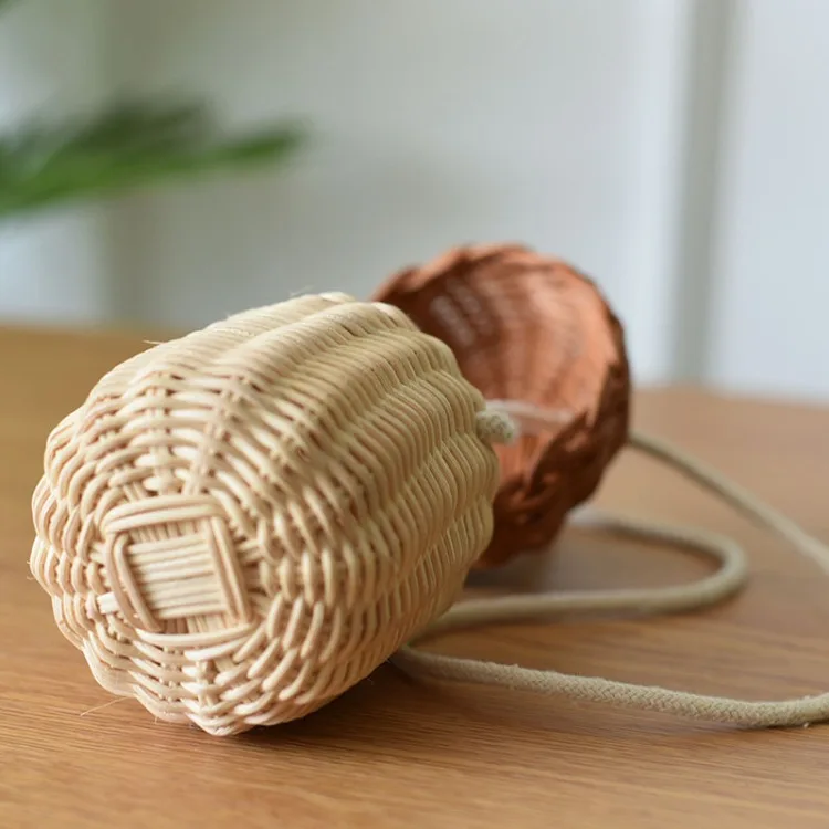 Rattan Woven Mushroom Basket Summer Portable Children Woven Bags Outdoor Vacation Picnic Baskets Kids Toy Sundries Organizer - Image 38