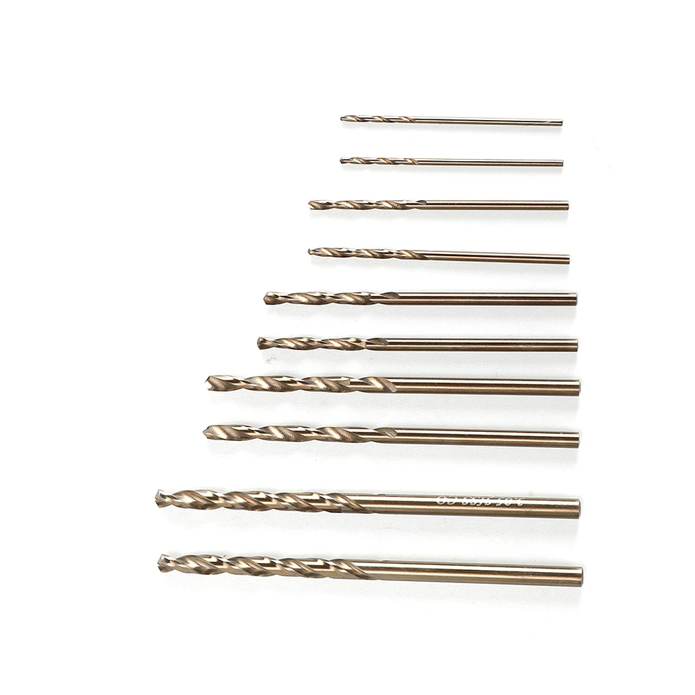 10pcs/set HSS M35 Cobalt Drill Bits 1-3mm for Metal/Stainless Steel - High-Speed Steel Cobalt Coated Drill Bits with Enhanced - Image 15