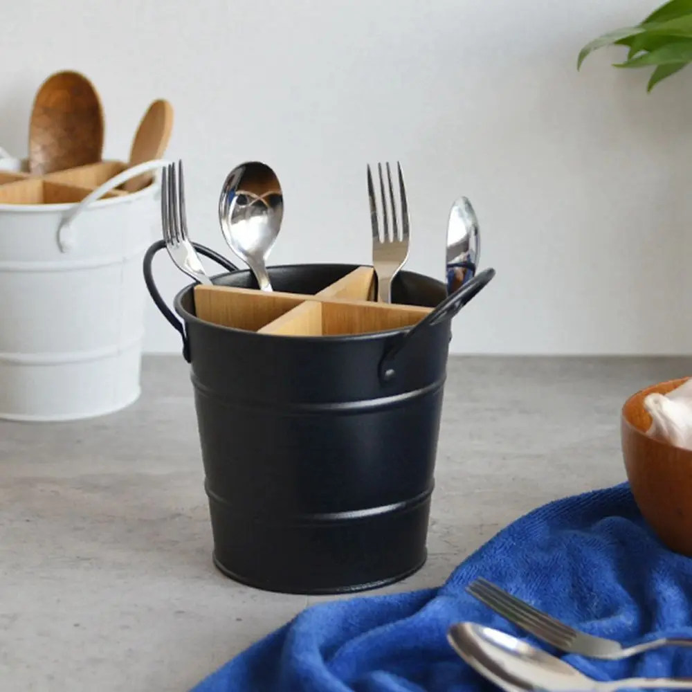 Separate Kitchenware Cooking Tool Storage Shelf Cutlery Organizer Bamboo Tableware Holder Spoon Stand Chopstick Holder - Image 14