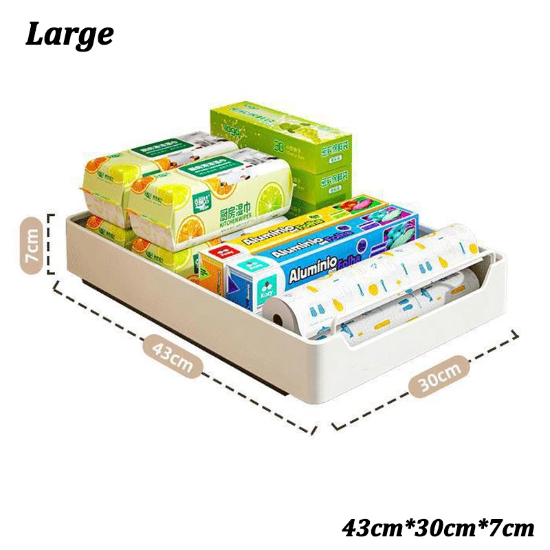 Kitchen Storage Box with Sliding Rail Pull-out Cabinet Storage Rack Spice Pantry Shelves Drawer Kitchen Organizer Basket - Image 8